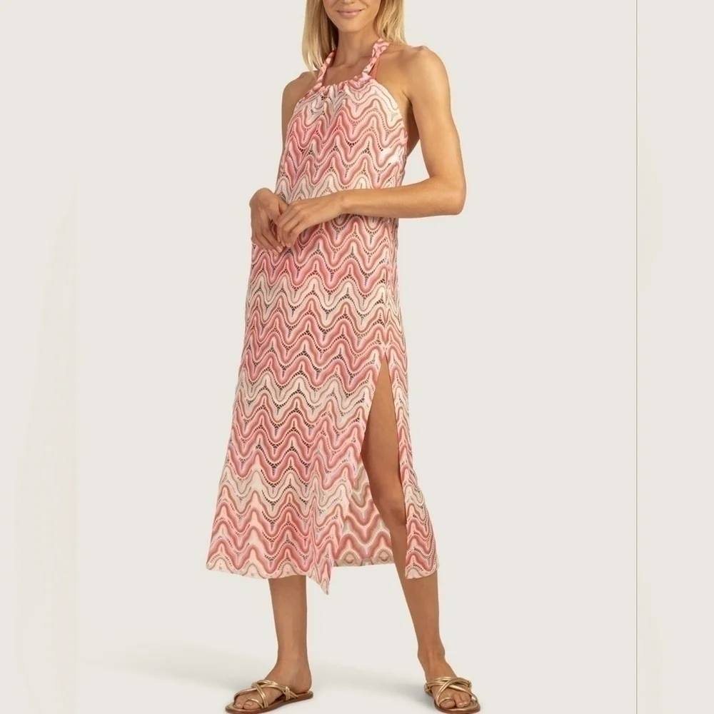 Trina Turk Serafina‎ Crochet Halter Maxi Swirl Dress Size XS New - Picture 3 of 13